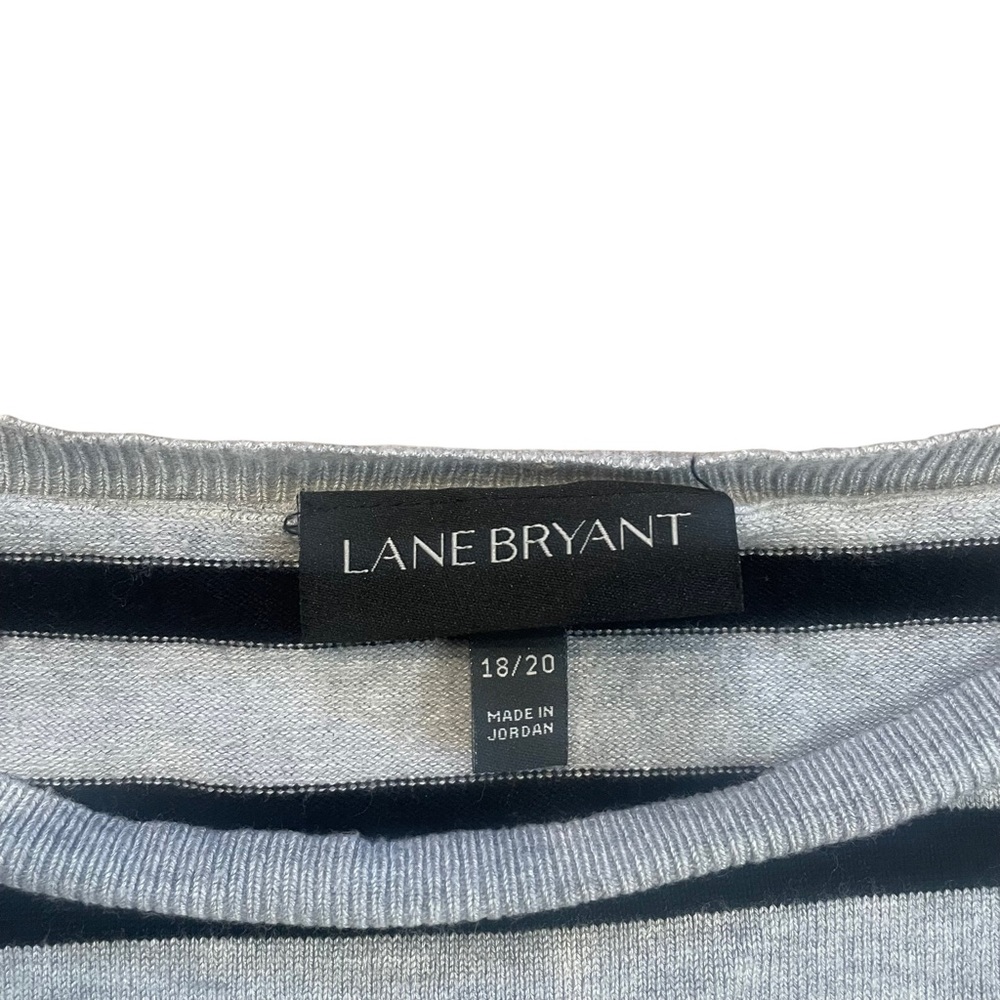 Lane Bryant Stripe Bell Sleeve Sweater Top Sz 18/20 - Picture 6 of 10